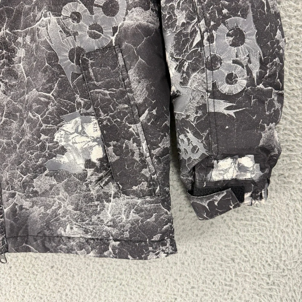 686 Defender Insulated Jacket Youth Boys‎ XL Black Skull Print Snowboard Ski